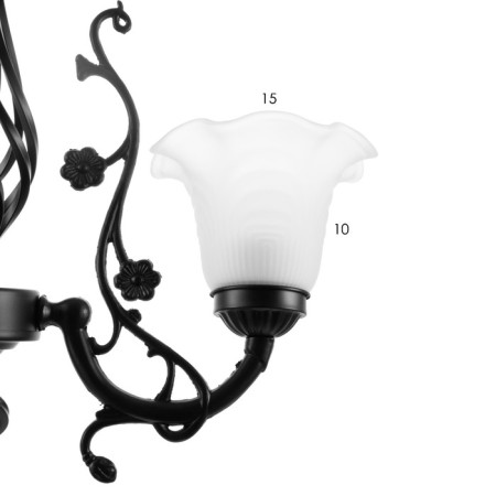 Cathellio chandelier 3he27 60W Black 50x50x67cm BayerLux-6