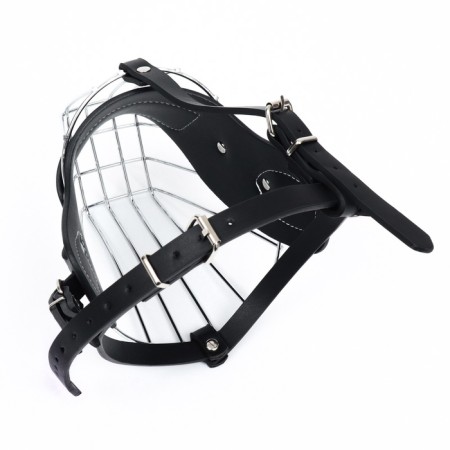 Mercorizer Metal No. 4 with a tripartite strap, pressed skin, black-4