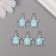 Decor for creativity Metal "Turtle" silver, blue 2.2x1.4x0.5 cm