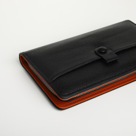 Male purse-clate on a zipper, black color-3
