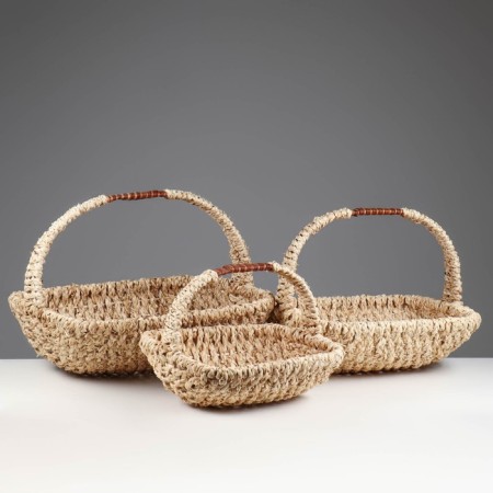 A set of baskets, 3 pcs, 44x13 cm, 37x10 cm, 31x10 cm-1