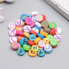 A set of beads made of polymer clay 