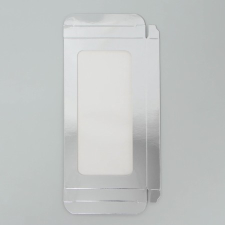 Silver chocolate box, with a window, 17 x 8.5 x 1.5 cm-4