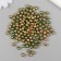 Decor for creativity plastic "Ball with faces. Golden green" set 30 g d = 0.6 cm
