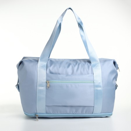 Sports bag with lightning, with an increase, external pocket, blue color-1
