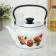 Cylindrical kettle, 2 l, induction, neckline, white color
