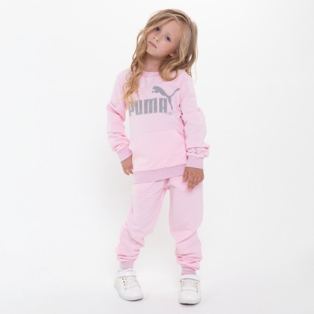 Костюм для девочки PUMA (свитшот, брюки), цвет розовый, рост 122 см (7 лет)-3