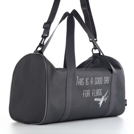 Road bag, textura, small size, color gray-2