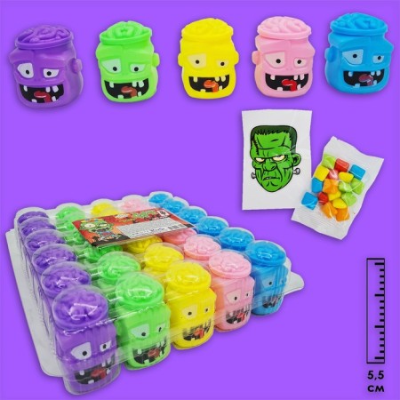 Chewing gum with a "shock of the" zombie "brain tattoo, 5 g