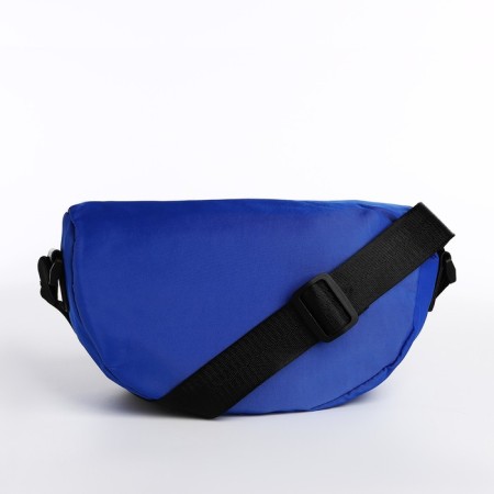 Youth bag with a zipper, blue color-4