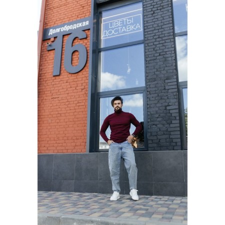 Jumper male ise, size 56, burgundy color-14