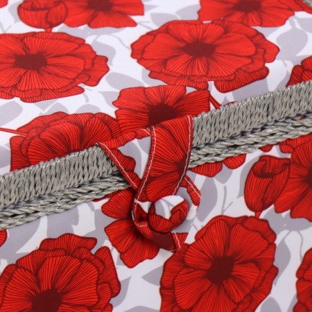Casket for needlework "Red poppies on white" 19x26x14.5 cm-1