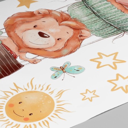 Sticking plastic interior color "lion cupcake in the clouds" 40x60 cm-1