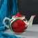Set of Tea Rishtan Ceramics "Pomegranate", 9 objects (teapot-0.8l, Pialy-0.5/0.3l)