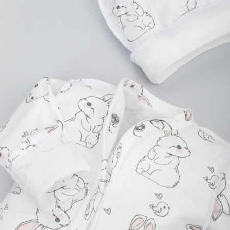 Set for discharge Demi-season Kinderlitto "Rabbit", 5 items, height 50-56 cm, pink color-6