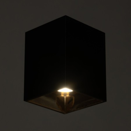 Lamp "Cube" LED 4000K 10W DIM220 Black gold 7.5x7.5x9.5cm-2