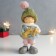Souvenir Polystone "A boy in a green hat with a dog in his arms" 8.5x8x20 cm