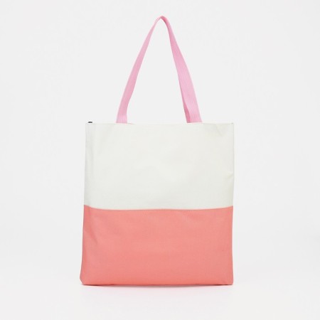 A backpack with a zipper, an outer pocket, a set of a chover, bag, pink color-8