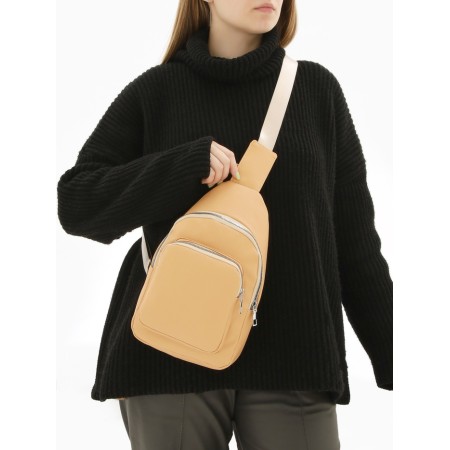 Backpack-sling, 18*5.5*29 cm, lightning department, 1 n/pocket, beige-2