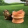 Figure pot "Crocodile with bamboo" 24x21cm