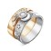 Ring "Day-None", pink gilding with postponement, 17.5 size