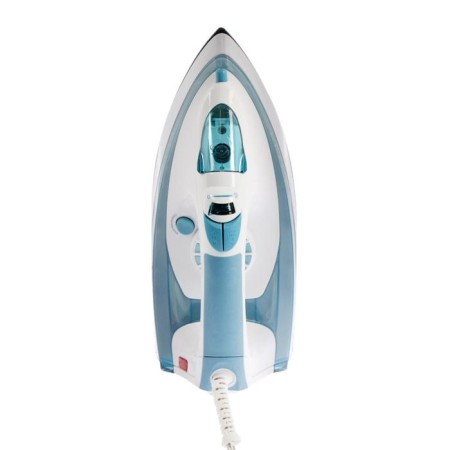 Iron Delta Lux DL-710, 2400 W, ceramic sole, 25 g/min, 320 ml, blue and white-1