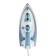 Iron Delta Lux DL-710, 2400 W, ceramic sole, 25 g/min, 320 ml, blue and white