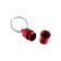 Address - capsule for a note, 2.2 x 1.3 cm, burgundy