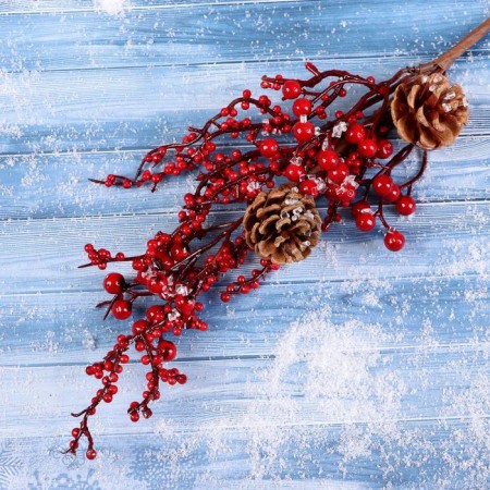 Decor "Winter Charm" of the bumps frozen berries, 35 cm