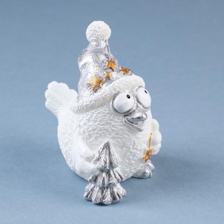 Decorative candle "Snow Bird", 9x5.8x8.9 cm, white-4