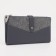 Women's wallet on the button, gray color