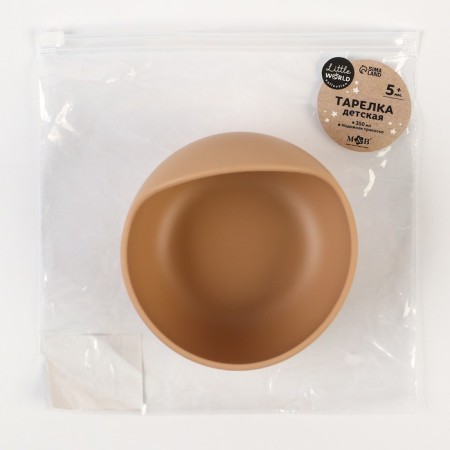 Baby plate, on the suction cup 300 ml., M&B, 12x8x5, beige-6