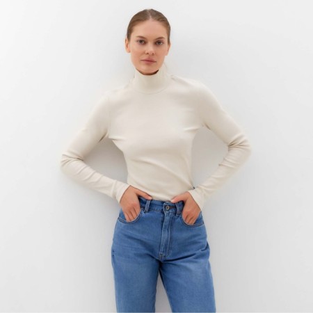 Female turtleneck, dark cream color, size 42 (s)