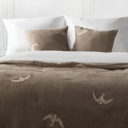 The Liberty set: a blanket 230 x 250 cm, pillowcases 45 x 45 cm - 2 pcs, dark - beige-1
