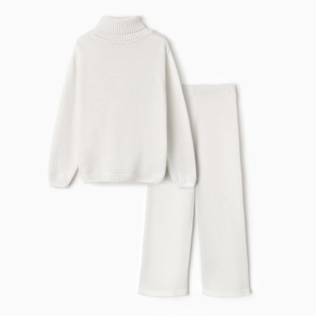 Knitted children's suit (sweater and trousers) minku, milk color, height 110 cm-10