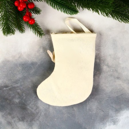 A toe for gifts "Deer, floral ornament" 11x16 cm, gold-2