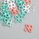 Decor for creativity "Flower. Mint, peach, white and transparent" nr 20 g 2.8x2.8x0.4 cm