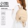 School backpack of artificial leather with pocket What that 27x23x10 cm