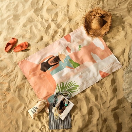 Towel beach Ethel "Girl in a swimsuit" 96x146 cm, 100% cotton