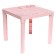 Children's table with a cup holder, pink color