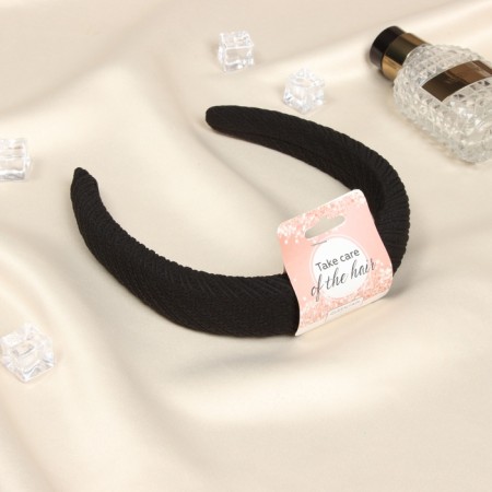 Hair rim "Jeannette" Classic Ornament, 3 cm, black-1
