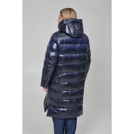 Female coat, size 58, dark blue color-4