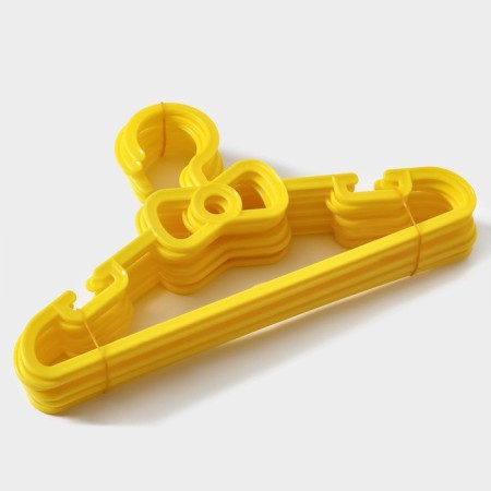 Shoulders - Children's shade hangers for clothes, 28.5 × 0.4 × 14.5 cm, 10 pcs, yellow color-5