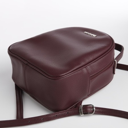 Women's backpack city, Textura, burgundy color-4