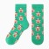 Women's socks New Year deer, green color, size 36-40