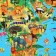 Wall map "Our planet. Animal and plant world", geod, 101x69 cm, laminated