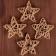 Decor for creativity from the vine "Star" set of 4 pcs., Size 1 pc. - 6.5 cm, color gold
