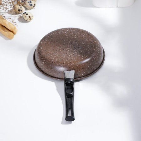 Flot Dilan Rock, D = 19 cm, plastic handle, anti -stick coating, brown color-6