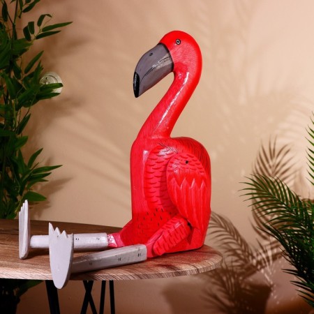 Souvenir "Flamingo" hanging paws, wood 70 cm-2