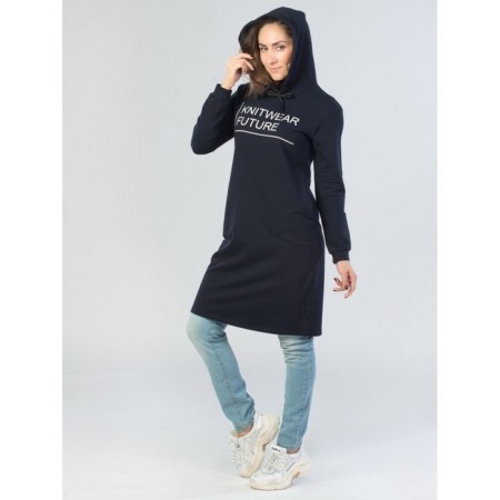 Female dress Knitwear Future, size 50, dark blue color-1